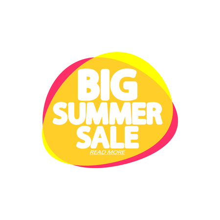 Big summer sale, bubble banner design, app icon, vector illustrationのイラスト素材