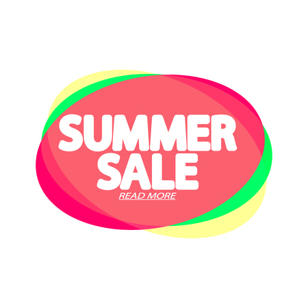 Summer sale, bubble banner design, app icon, vector illustrationのイラスト素材