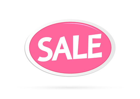 Sale tag design template, discount banner, vector illustrationのイラスト素材