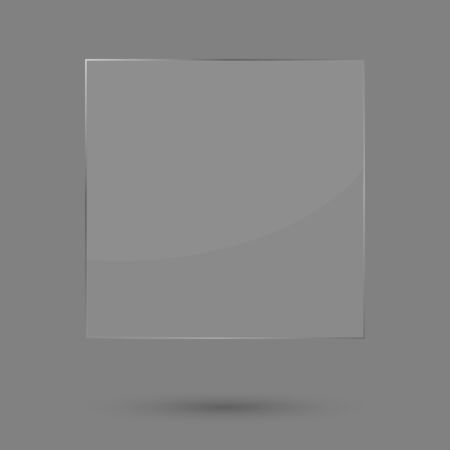 Glass banner design template, isolated frame, vector illustrationのイラスト素材