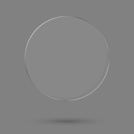 Glass banner design template, isolated frame, vector illustrationのイラスト素材