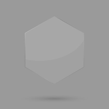 Glass banner design template, isolated frame, vector illustrationのイラスト素材