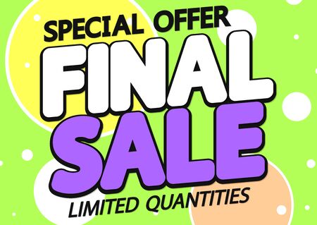 Final Sale, discount poster design template, special offer, vector illustrationのイラスト素材