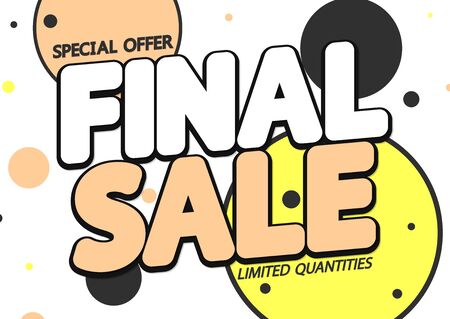 Final Sale, discount poster design template, special offer, vector illustrationのイラスト素材