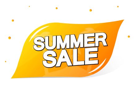 Summer Sale, banner design template, discount tag, app icon, vector illustrationのイラスト素材
