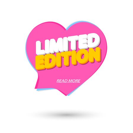 Limited Edition, banner design template, promo speech bubble tag, vector illustrationのイラスト素材