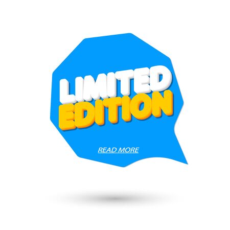 Limited Edition, banner design template, promo speech bubble tag, vector illustrationのイラスト素材