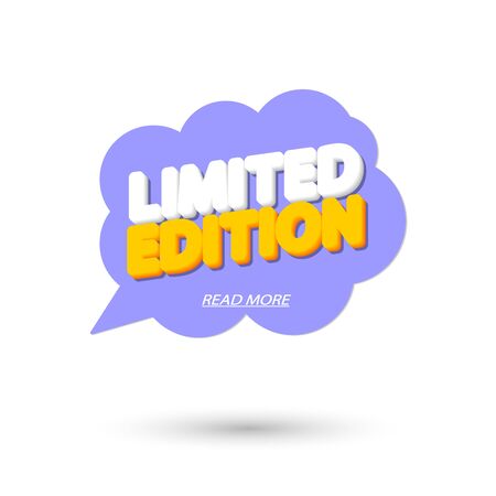Limited Edition, banner design template, promo speech bubble tag, vector illustrationのイラスト素材