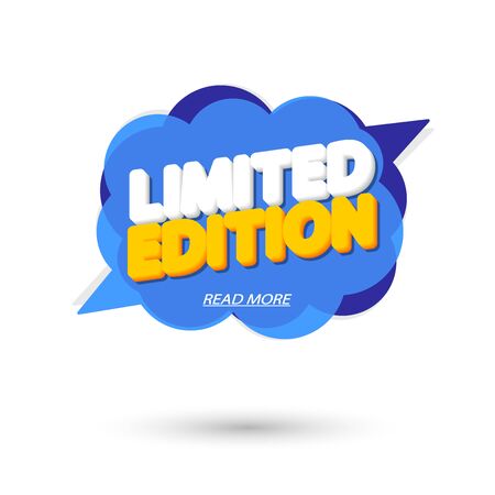 Limited Edition, banner design template, promo speech bubble tag, vector illustrationのイラスト素材
