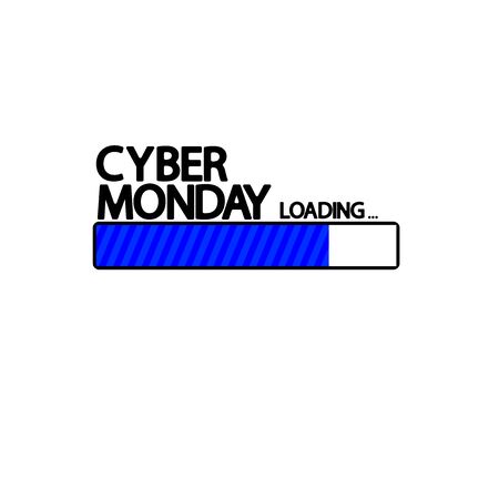 Cyber Monday Sale, progress loading bar design template, vector illustrationのイラスト素材