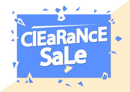 Clearance Sale, offer tag, discount banner design template, vector illustration