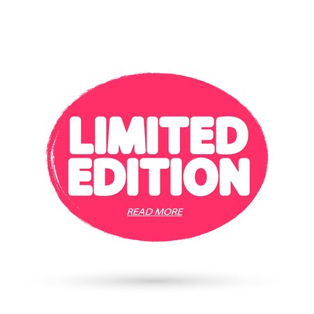 Limited Edition, tag design template, promo banner, brush grunge, vector illustrationのイラスト素材