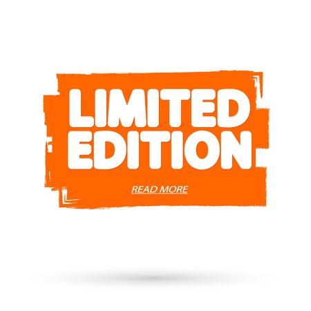 Limited Edition, tag design template, promo banner, brush grunge, vector illustrationのイラスト素材