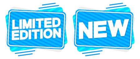 Limited Edition and New banners design template, promotion tags, vector illustrationのイラスト素材