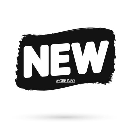 New banner design template, grunge brush promo tag, vector illustrationのイラスト素材