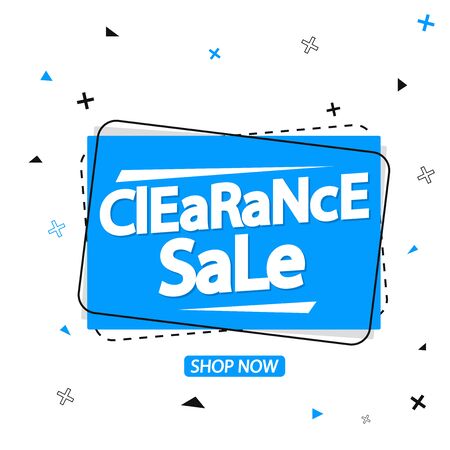 Clearance Sale tag design template, discount banner, vector illustrationのイラスト素材