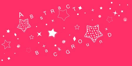 Kawai abstract background, poster design template, landing page, creative geometric web banner, vector illustrationのイラスト素材