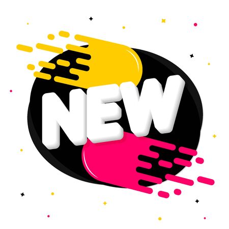 New banner design template, promo tag, vector illustrationのイラスト素材