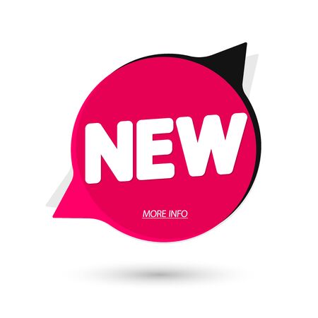 New banner design template, speech bubble promo tag, vector illustrationのイラスト素材