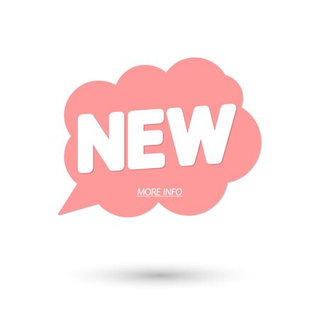 New banner design template, speech bubble promo tag, vector illustrationのイラスト素材
