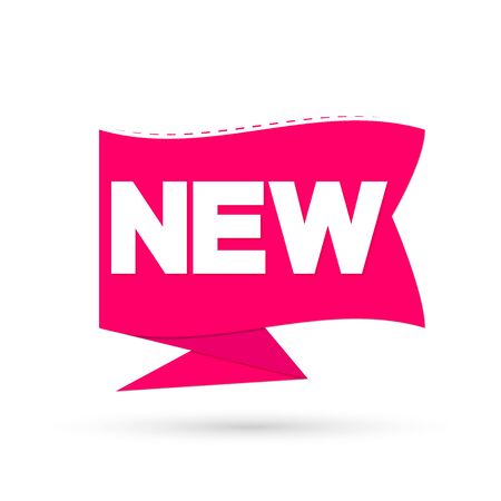 New banner design template, speech bubble promo tag, vector illustrationのイラスト素材
