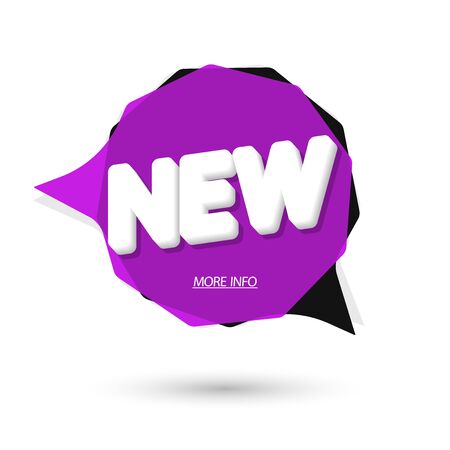 New banner design template, speech bubble promo tag,  illustrationのイラスト素材