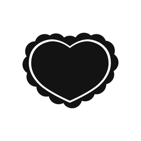 Heart icon, Valentines Day symbol, graphic design template, vector illustrationのイラスト素材