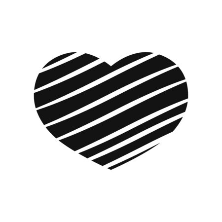 Heart icon, Valentines Day symbol, graphic design template, vector illustrationのイラスト素材