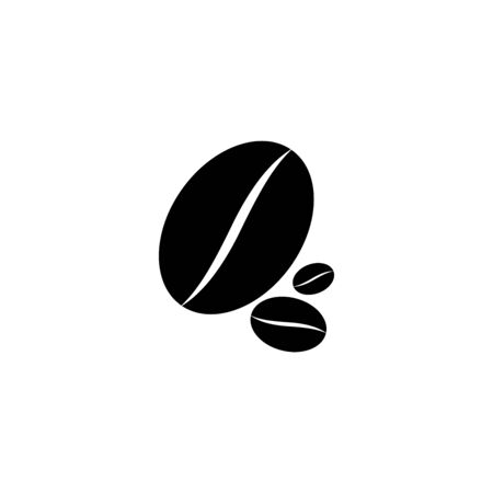 Coffee bean icon, flat design template, vector illustrationのイラスト素材
