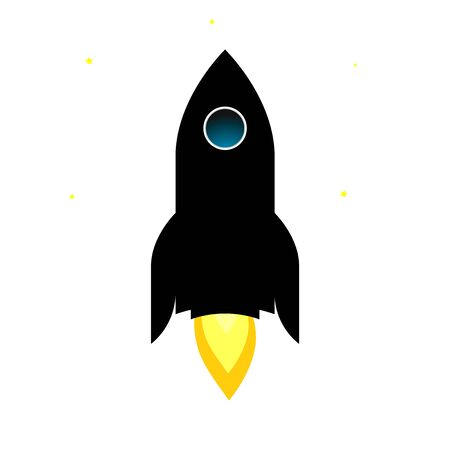 Rocket icon, graphic design template, vector illustrationのイラスト素材