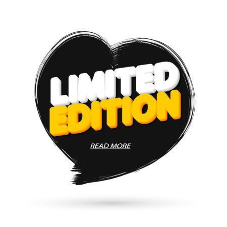 Limited Edition, tag design template, promo banner, brush grunge, vector illustrationのイラスト素材
