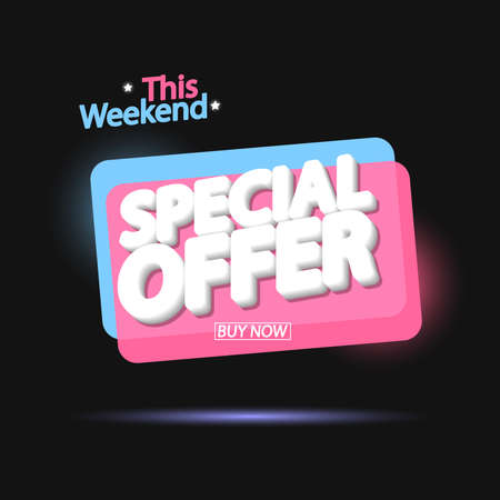 Special Offer, sale bubble banner design template, discount tag, app icon, vector illustrationのイラスト素材