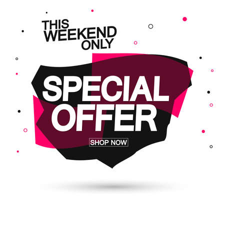 Special Offer, sale bubble banner design template, discount tag, app icon, vector illustrationのイラスト素材