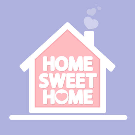 Home Sweet Home, banner design template, isolated sticker, vector illustrationのイラスト素材