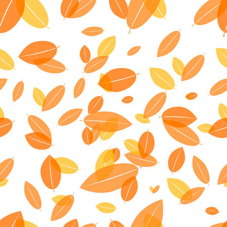 Leaves seamless pattern, poster design template, vector illustrationのイラスト素材