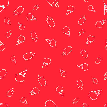 Ice Cream seamless pattern, graphic design template, vector illustrationのイラスト素材