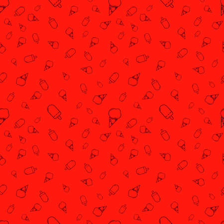 Ice Cream seamless pattern, graphic design template, vector illustrationのイラスト素材