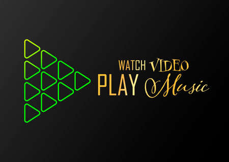 Media  design template, isolated  , video hosting, vector illustrationのイラスト素材