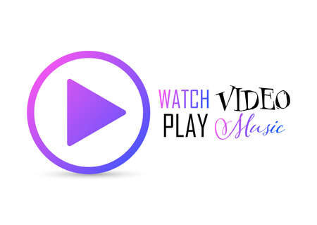 Media   design template, isolated  , video hosting, vector illustrationのイラスト素材