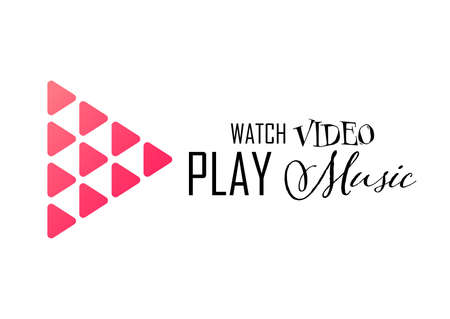 Media  design template, isolated  , video hosting, vector illustrationのイラスト素材