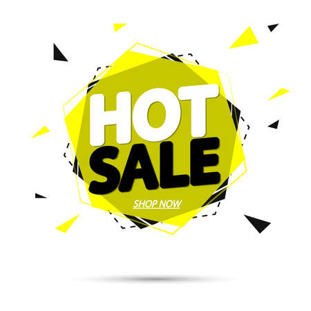 Hot Sale, banner design template, discount tag, special offer, promo tag, spend up and save more, promotion poster illustrationのイラスト素材