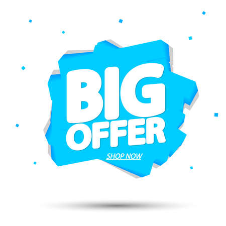 Big Sale, promotion banner design template, discount tag, vector illustrationのイラスト素材