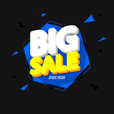 Big Sale, promotion banner design template, discount tag, vector illustrationのイラスト素材