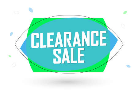 Clearance Sale, banner design template, special offer, discount tag, promotion app icon, final deal, vector illustrationのイラスト素材