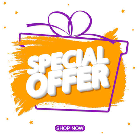 Special Offer, sale banner design template, discount tag, app icon, vector illustrationのイラスト素材