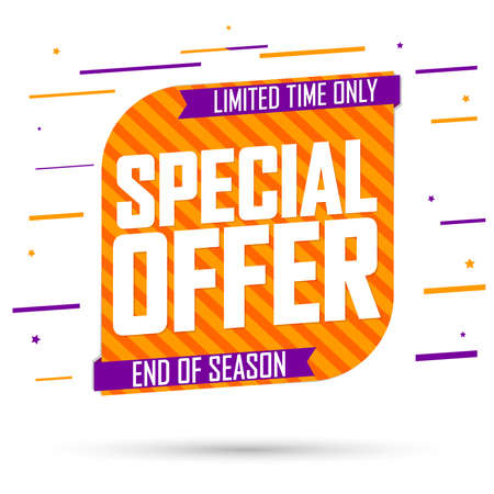 Special Offer, sale banner design template, discount tag, app icon, vector illustrationのイラスト素材