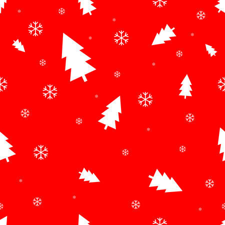 Christmas seamless pattern, Xmas poster design template, vector illustrationのイラスト素材