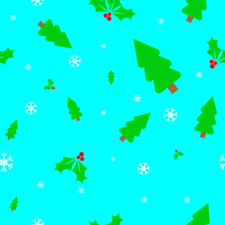 Christmas seamless pattern, Xmas poster design template, vector illustrationのイラスト素材