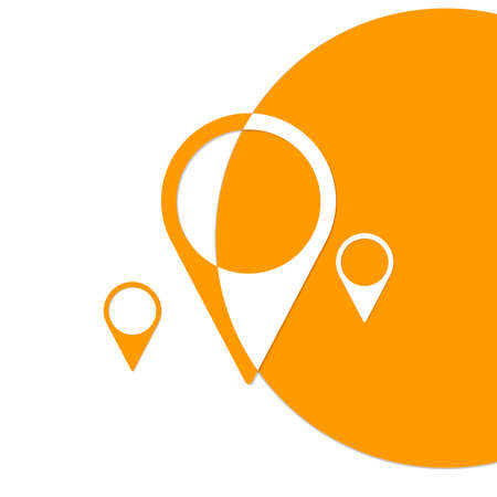 Pointer icon, flat graphic design template, symbol for map, vector illustrationのイラスト素材