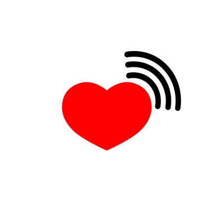 Wi Fi icon, flat graphic design template, communication symbol, vector illustrationのイラスト素材